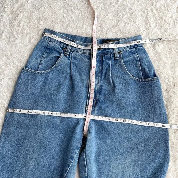 Vintage Eddie Bauer high rise mom jeans waist pleat front 90s pleated 26 - Picture 4 of 17